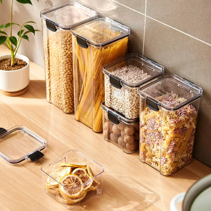 Sealed Kitchen Storage Jars & Grain Organizer Set