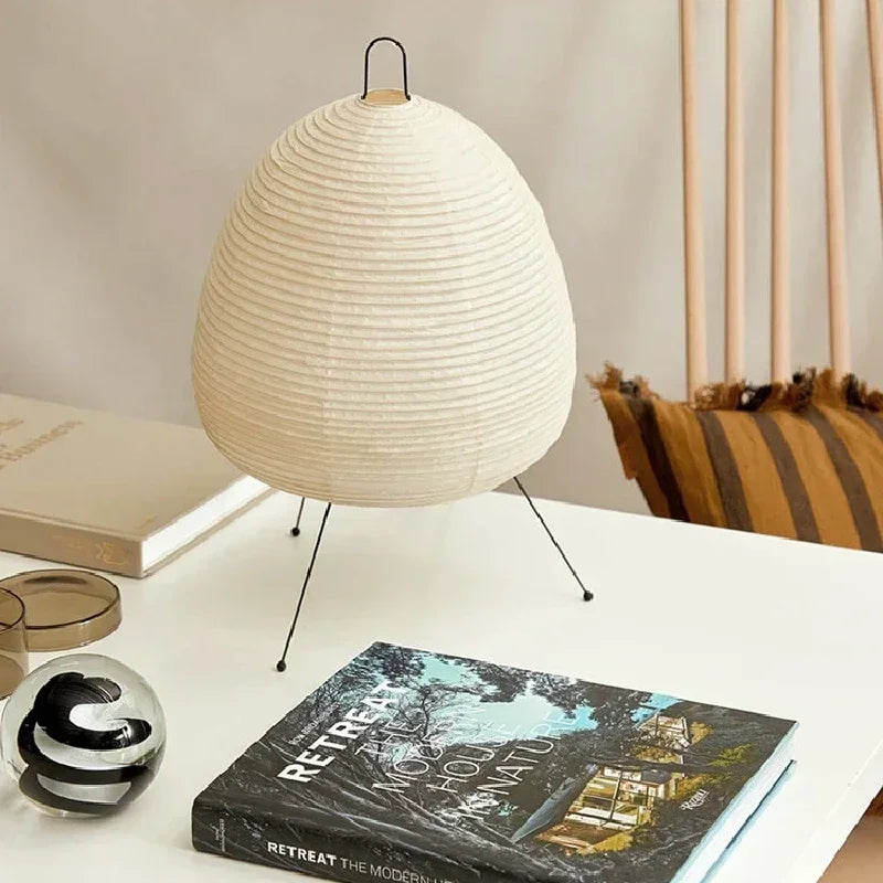 Japanese Wabi Sabi Rice Paper Standing Lamp