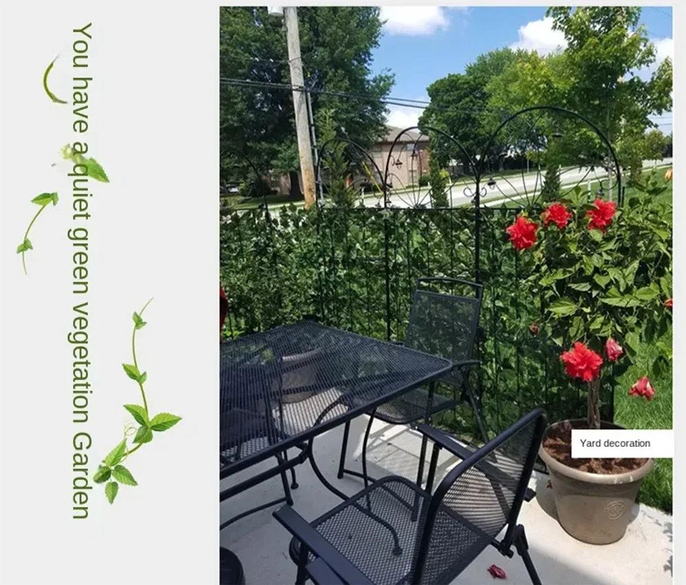 Artificial Ivy Hedge Green Leaf Fence Panels