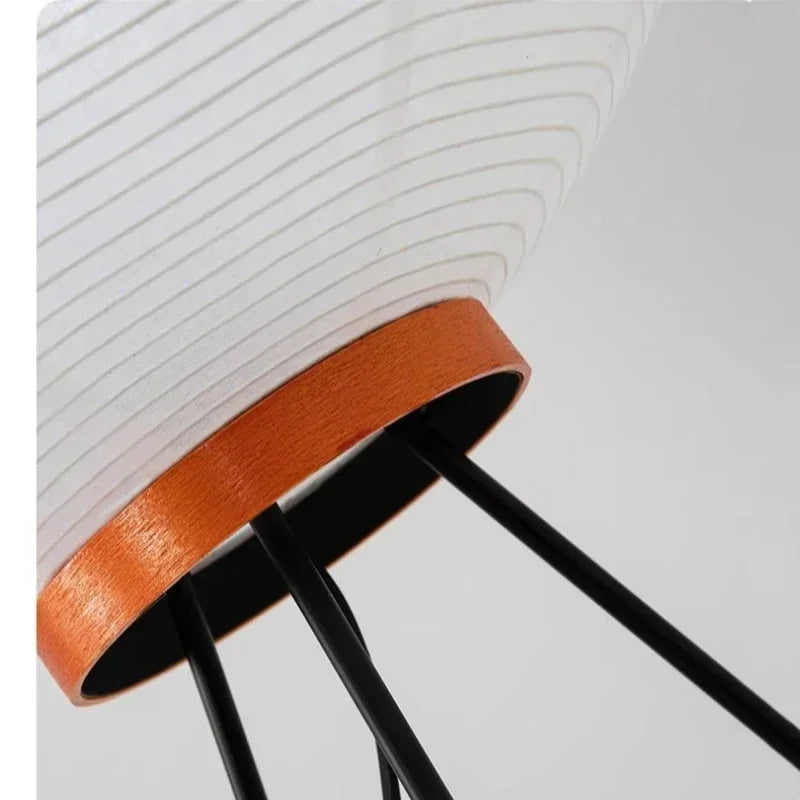 Japanese Wabi Sabi Rice Paper Standing Lamp