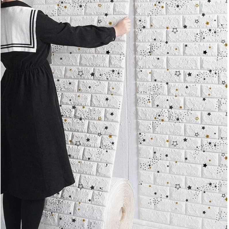 Self-Adhesive 3D Brick Wallpaper Panels