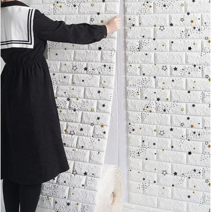 Self-Adhesive 3D Brick Wallpaper Panels