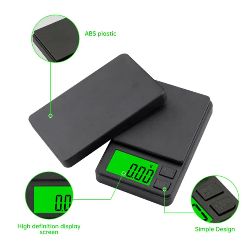 Precision Digital Pocket Scale 1000g – Backlit LCD, Travel Size
