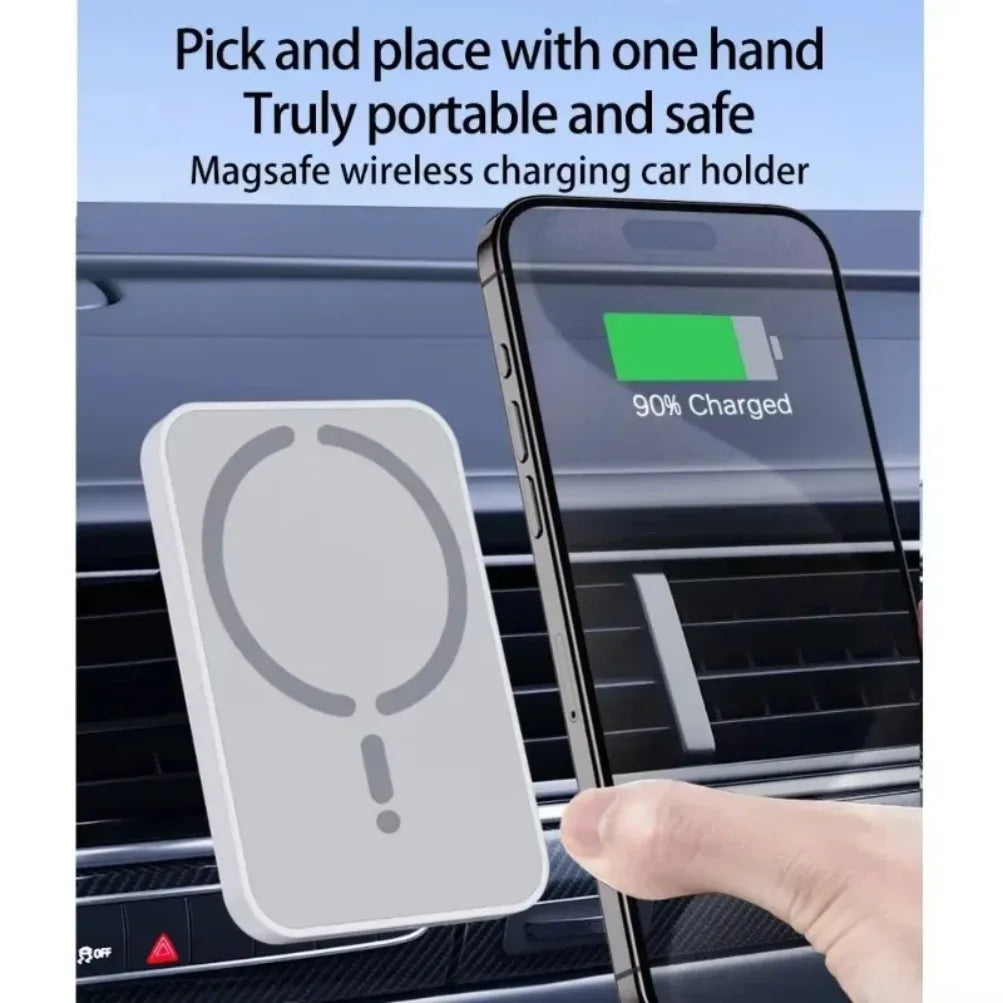 Magnetic Car Phone Holder & 30W MagSafe Wireless Charger