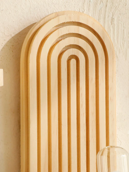 Boho Geometric Wood Wall Shelf