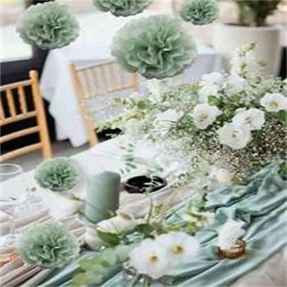 Handmade Paper Flower Pom Pom Decorations