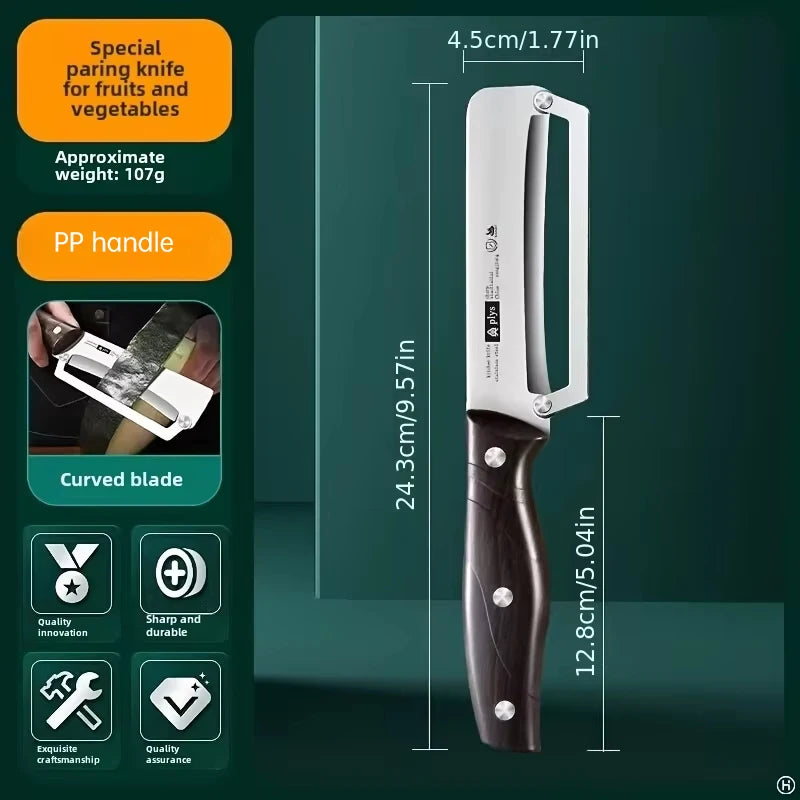 Wooden Handle Stainless Steel Peeler & Slicer