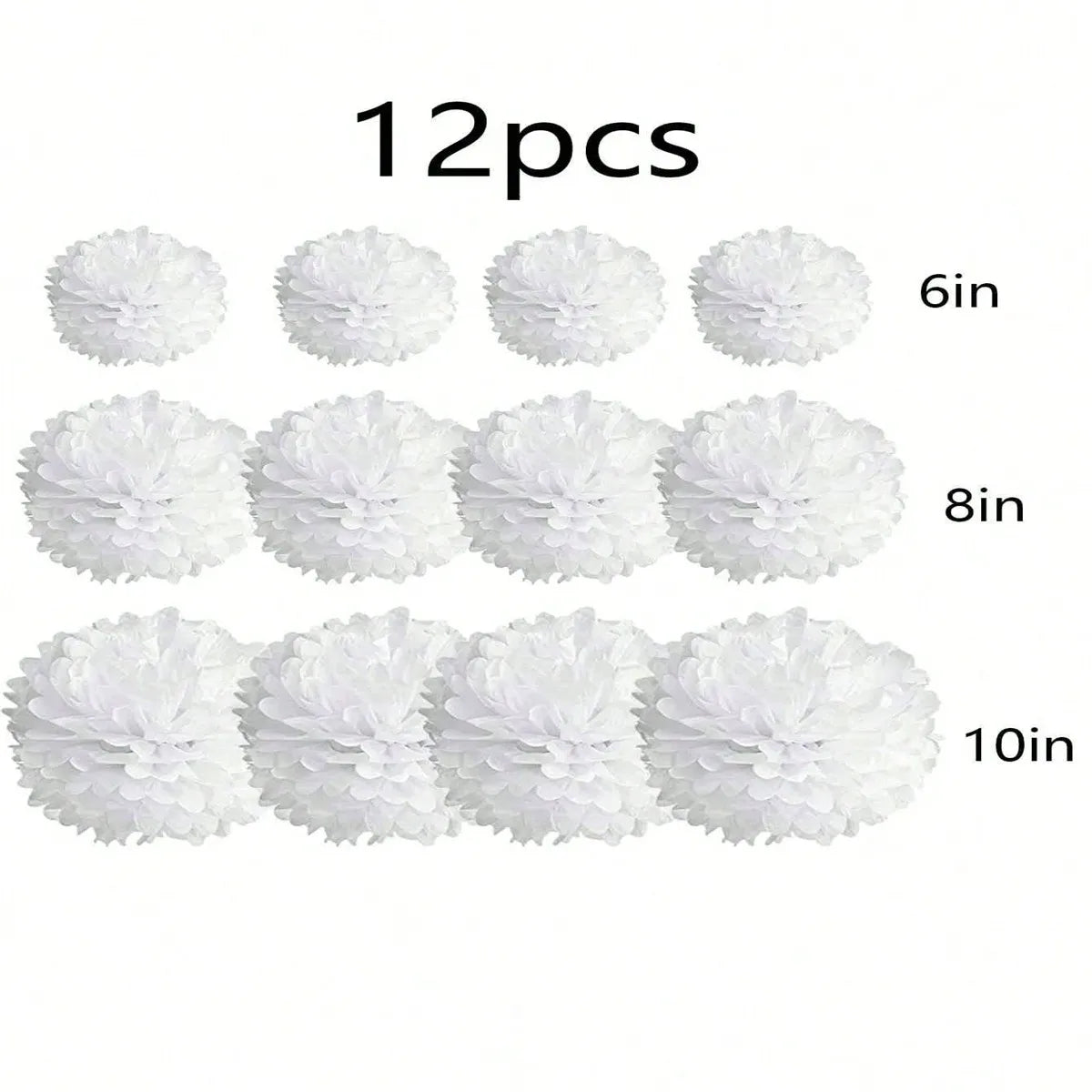 Handmade Paper Flower Pom Pom Decorations