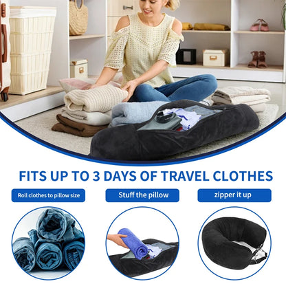 Innovative Fillable U-Shape Travel Neck Pillow