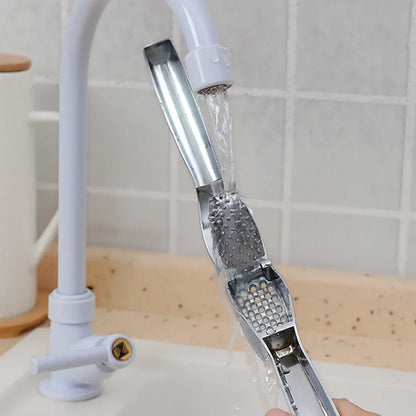 Easy Clean Stainless Steel Garlic Press Crusher