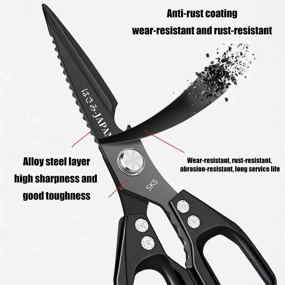 Heavy Duty Kitchen Shears with Bone Cutter & Scraper