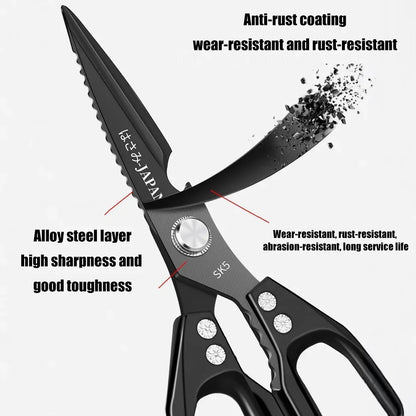 Heavy Duty Kitchen Shears with Bone Cutter & Scraper