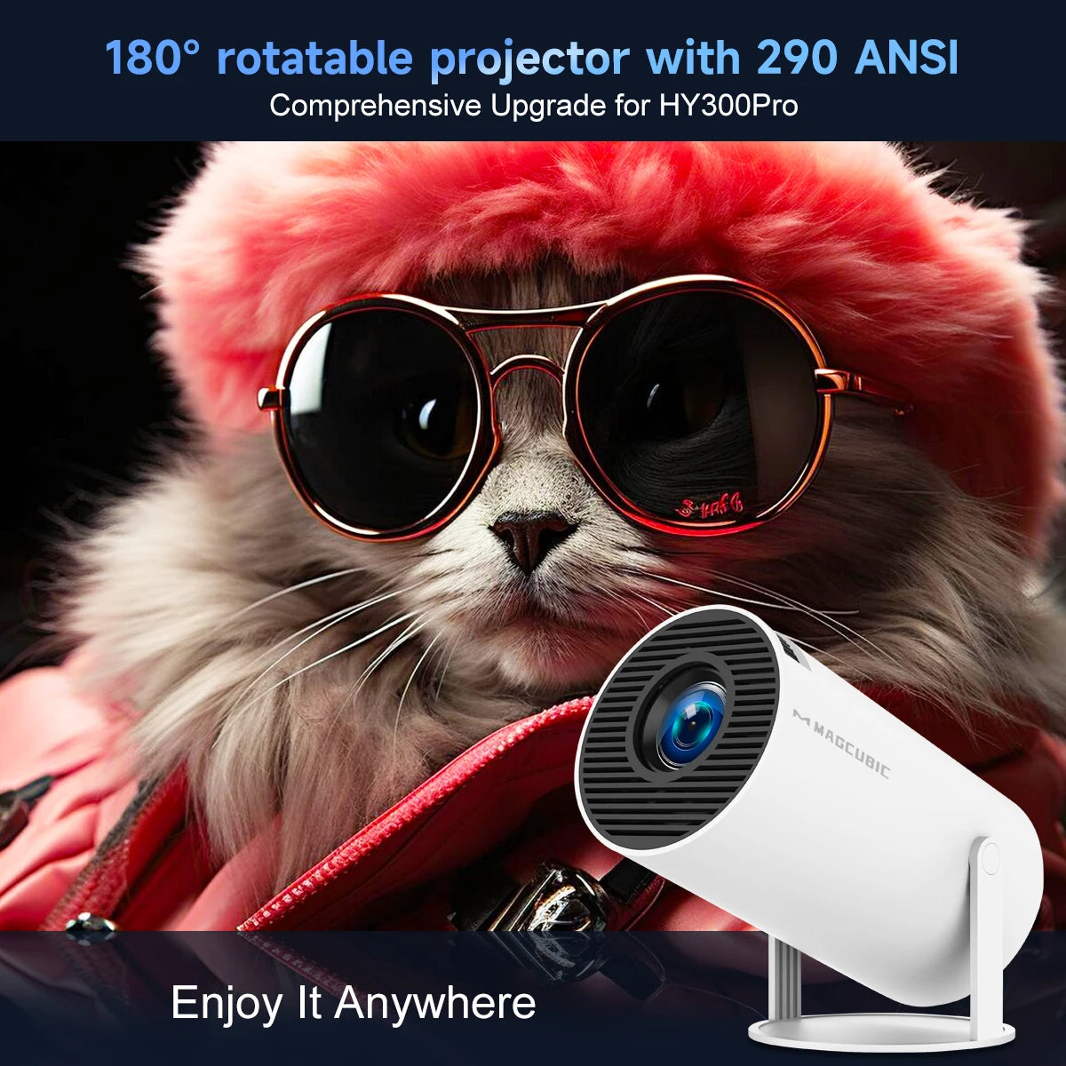 MAGCUBIC HY300 Pro 8K Android 14 Home Cinema Projector