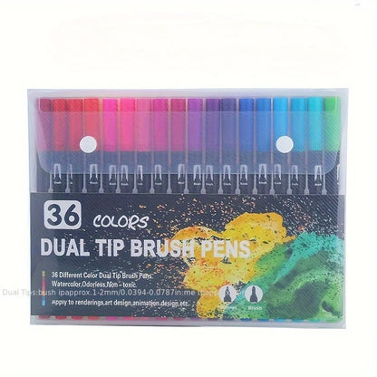 Vibrant Double-Ended Watercolor Markers