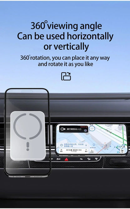 Magnetic Car Phone Holder & 30W MagSafe Wireless Charger
