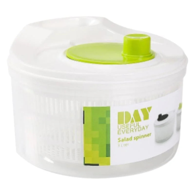 Manual Salad Spinner & Vegetable Dehydrator with Drain Basket