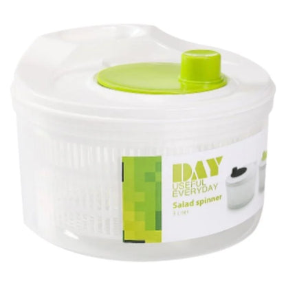 Manual Salad Spinner & Vegetable Dehydrator with Drain Basket