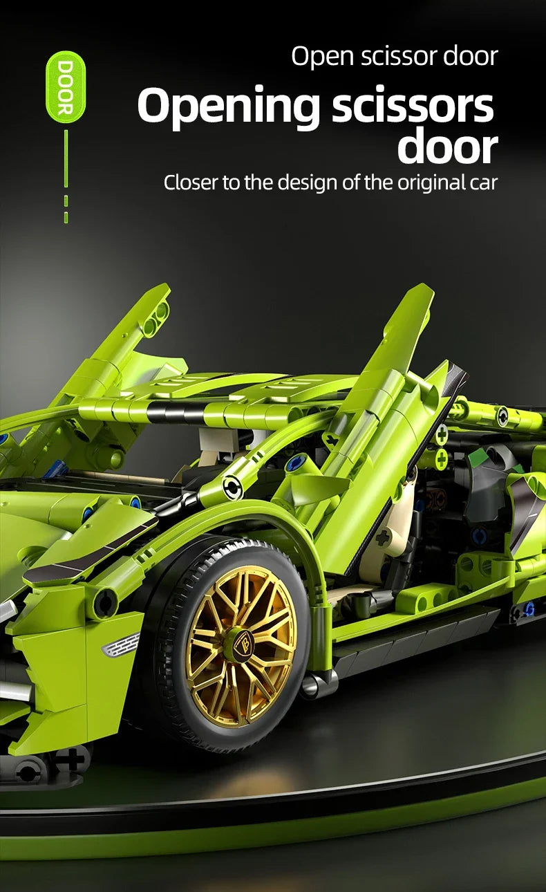 Sport Car 1280PCS Model Building Blocks City