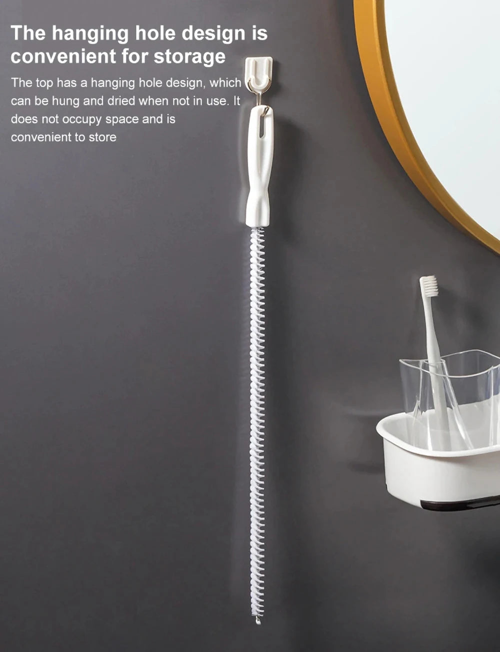 Flexible Drain Clog Remover & Sink Cleaning Brush