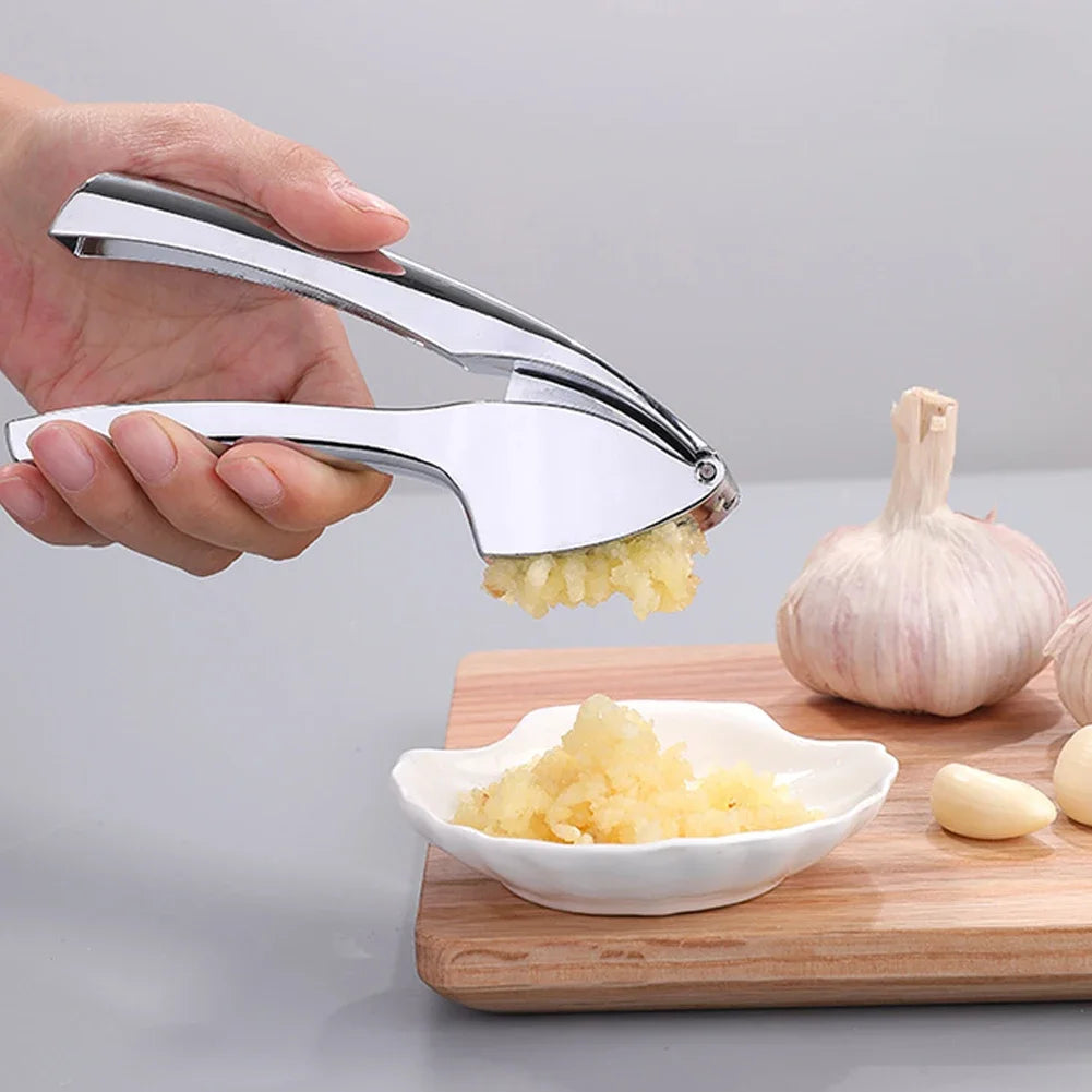 Easy Clean Stainless Steel Garlic Press Crusher