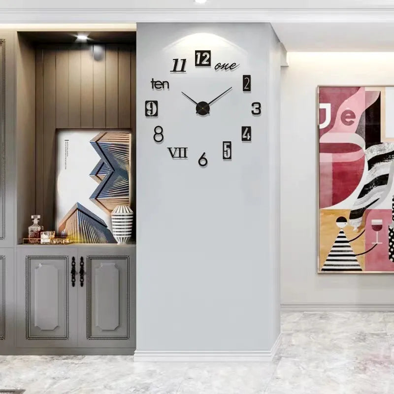 Modern Acrylic 3D Glow Wall Clock