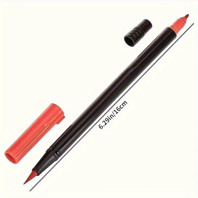 Vibrant Double-Ended Watercolor Markers