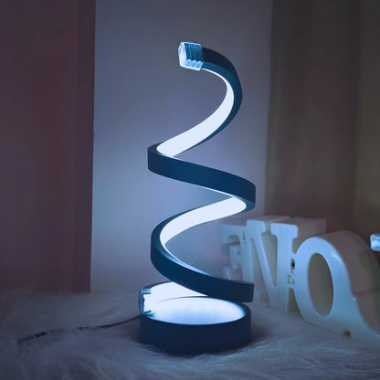 Sculptural Spiral Table Lamp
