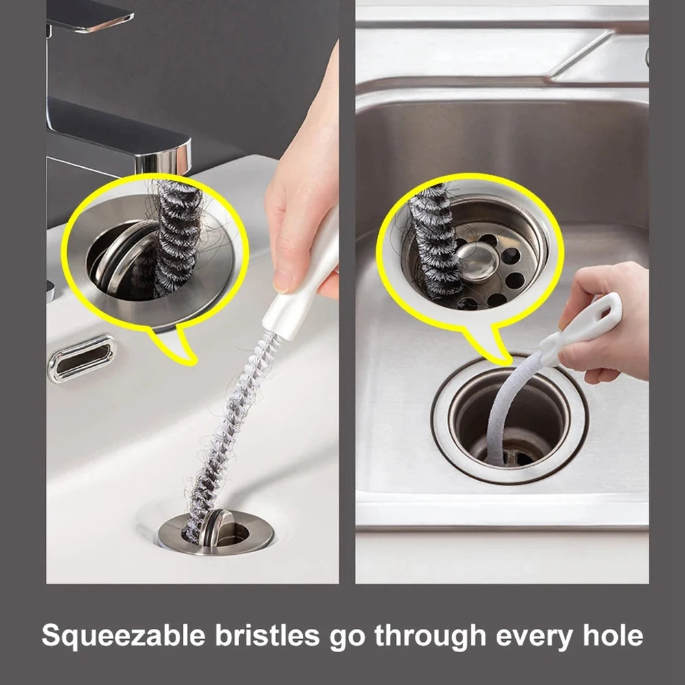 Flexible Drain Clog Remover & Sink Cleaning Brush