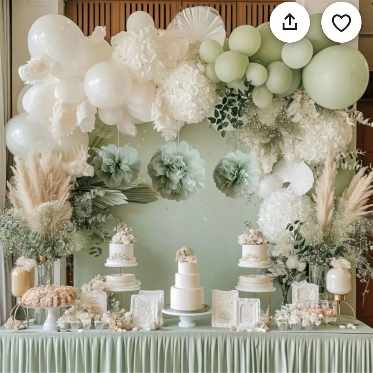 Handmade Paper Flower Pom Pom Decorations