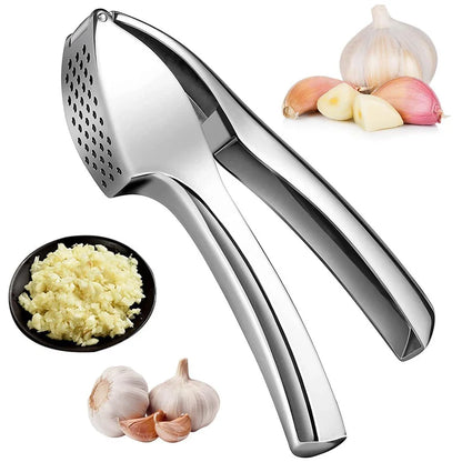 Easy Clean Stainless Steel Garlic Press Crusher