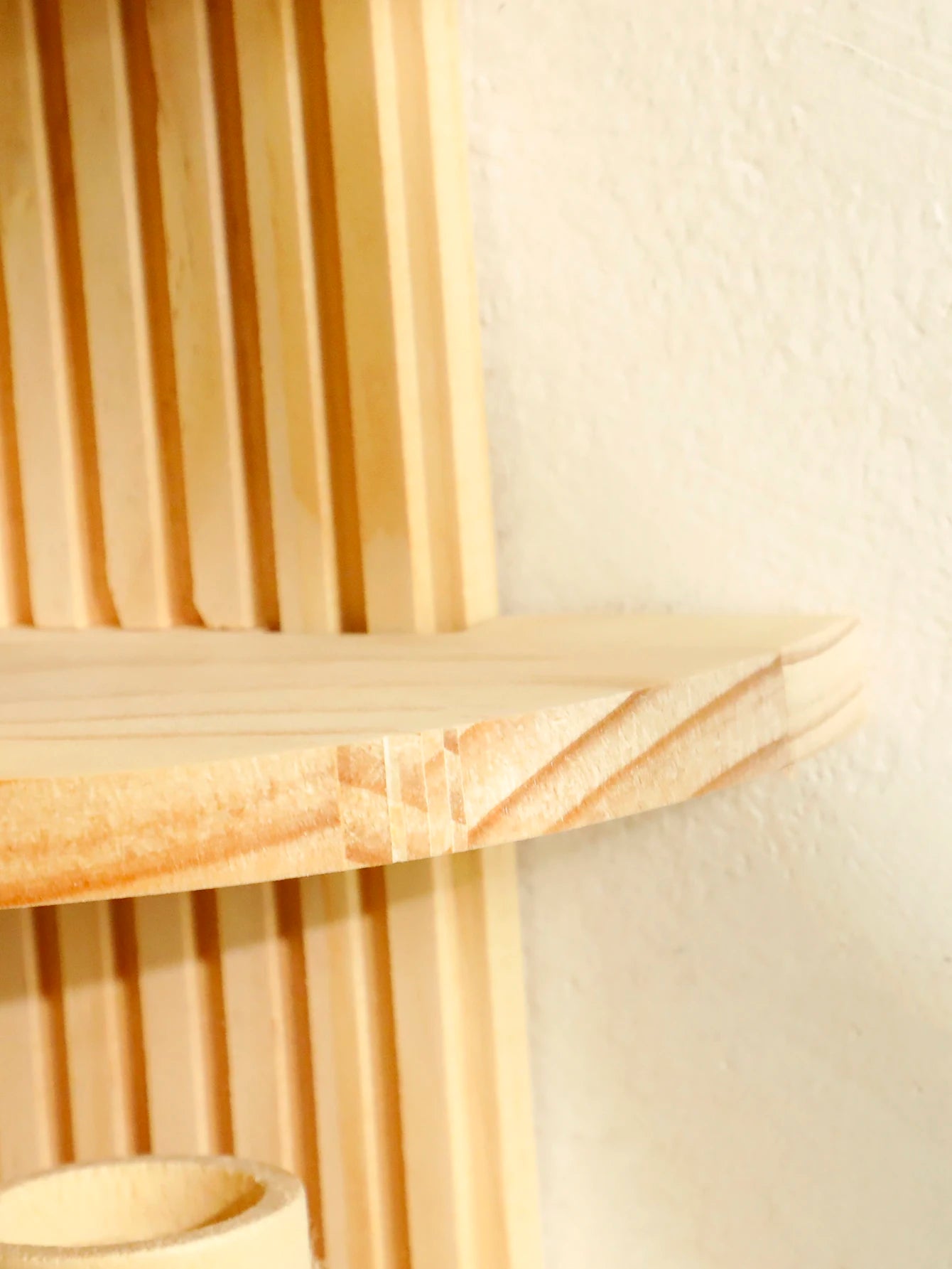Boho Geometric Wood Wall Shelf