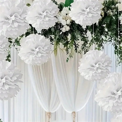 Handmade Paper Flower Pom Pom Decorations