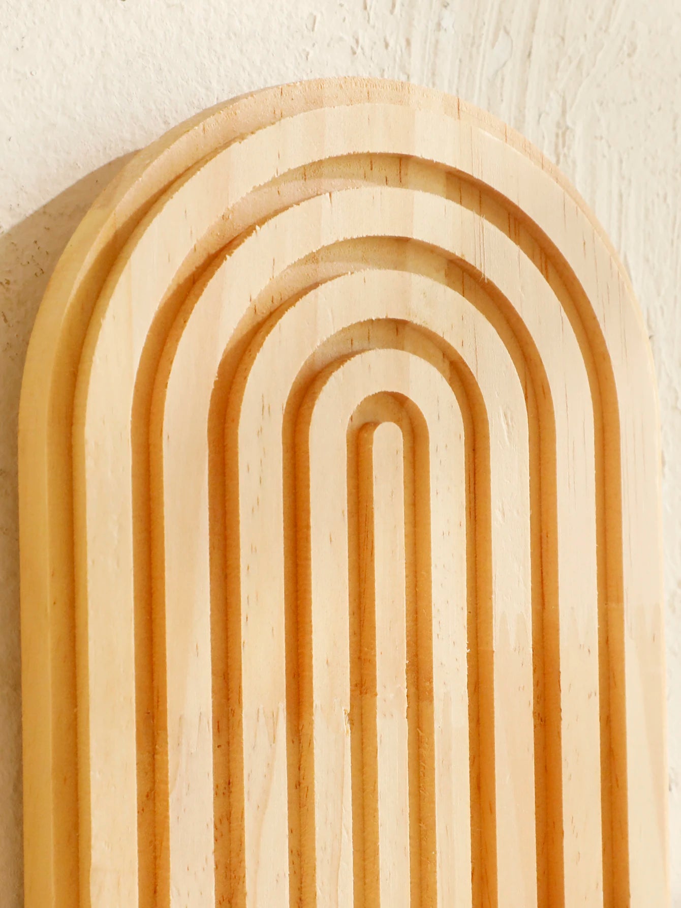 Boho Geometric Wood Wall Shelf
