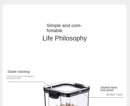 Sealed Kitchen Storage Jars & Grain Organizer Set