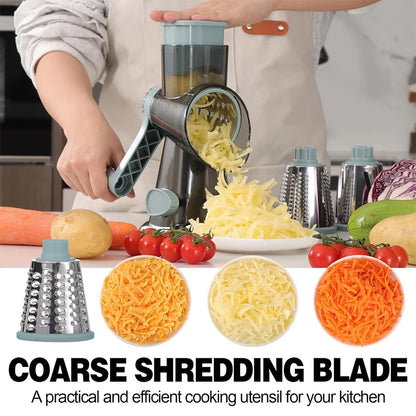 3-in-1 Rotary Grater Slicer & Shredder Set