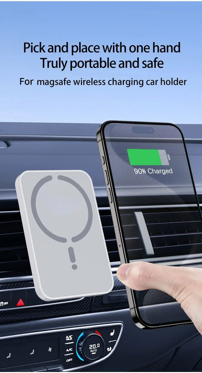 Magnetic Car Phone Holder & 30W MagSafe Wireless Charger