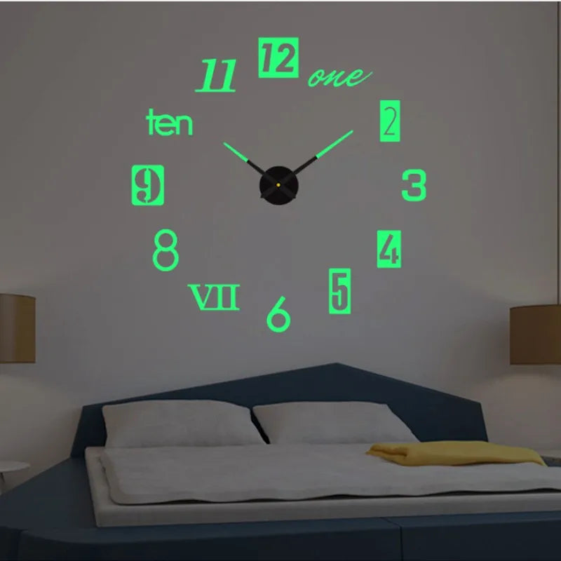 Modern Acrylic 3D Glow Wall Clock