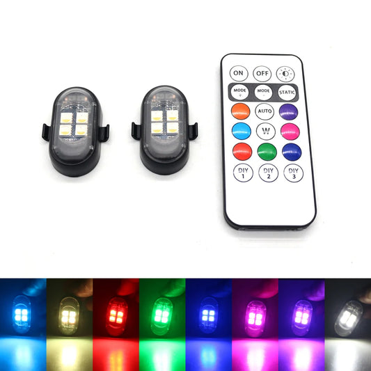 RGB Car Interior Lights – Wireless Remote, Type-C Fast Charging & Multi-Mode LED