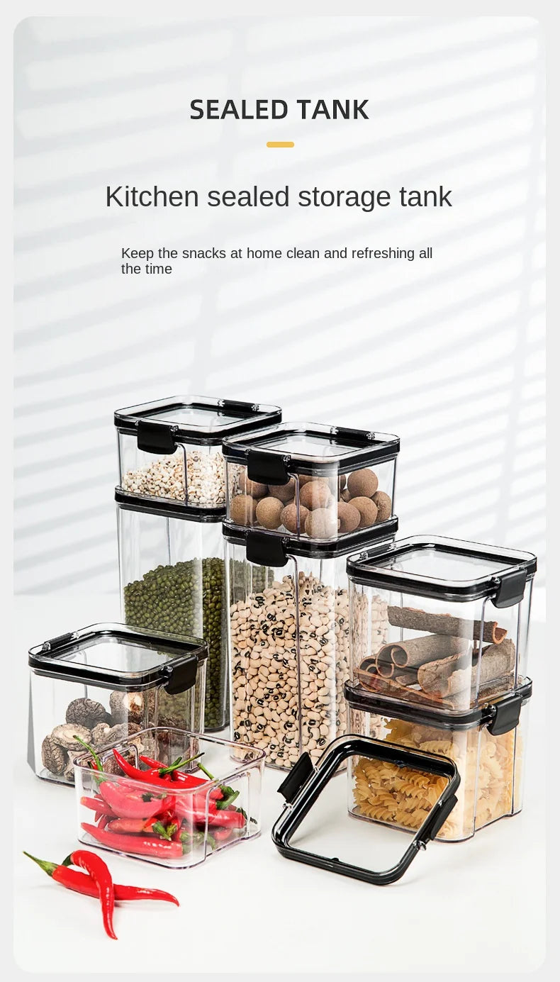 Sealed Kitchen Storage Jars & Grain Organizer Set