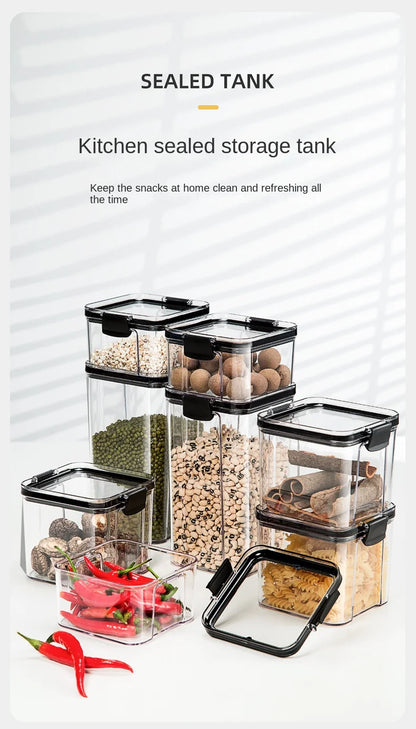 Sealed Kitchen Storage Jars & Grain Organizer Set