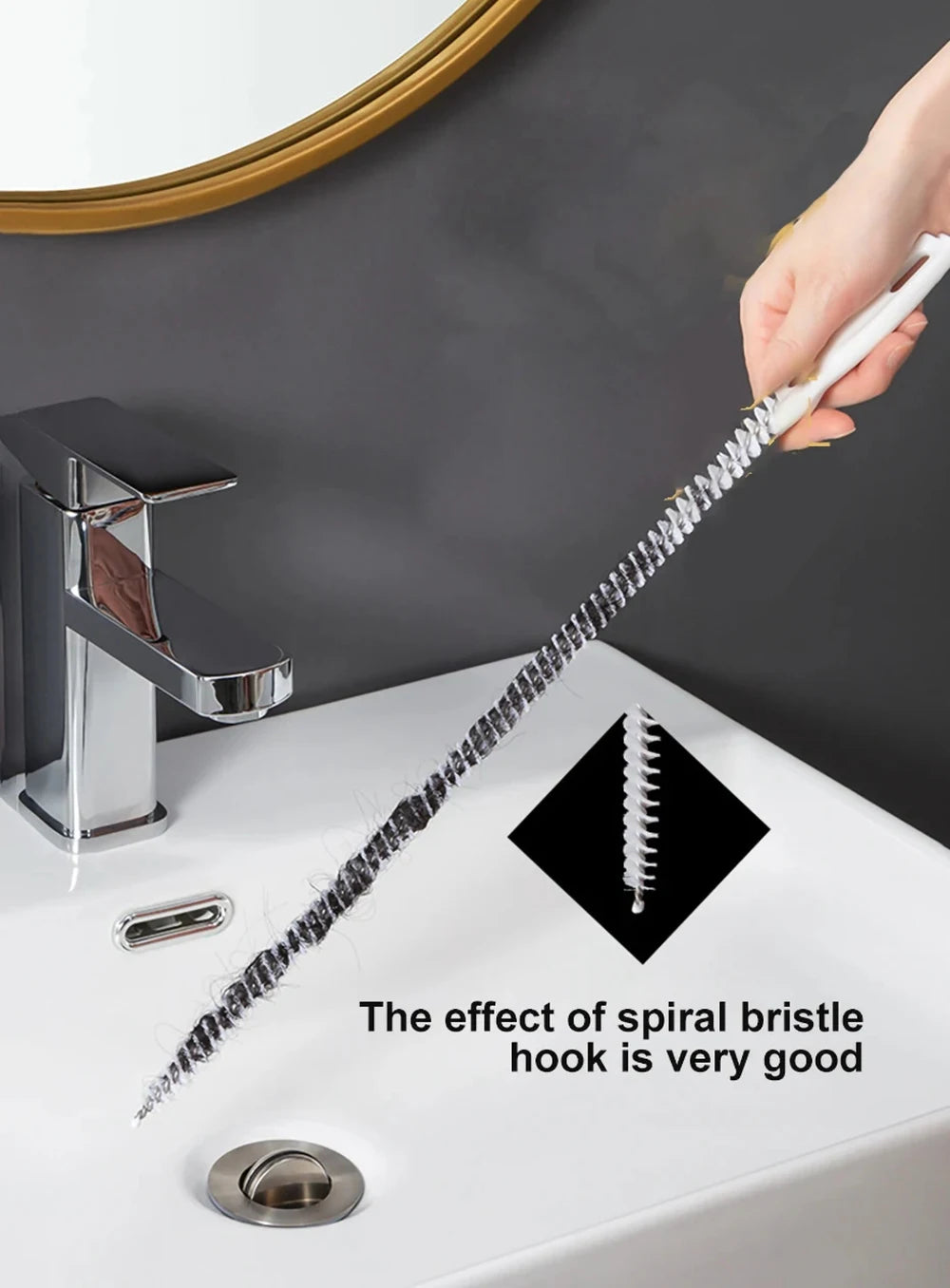 Flexible Drain Clog Remover & Sink Cleaning Brush
