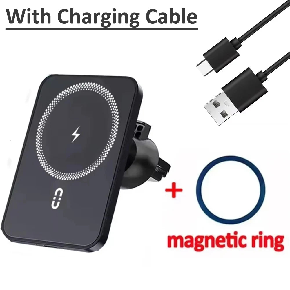 Magnetic Car Phone Holder & 30W MagSafe Wireless Charger