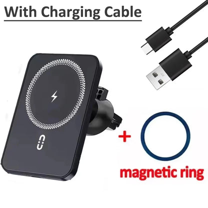 Magnetic Car Phone Holder & 30W MagSafe Wireless Charger