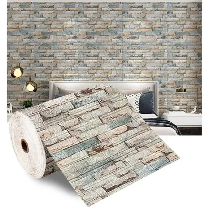 Self-Adhesive 3D Brick Wallpaper Panels