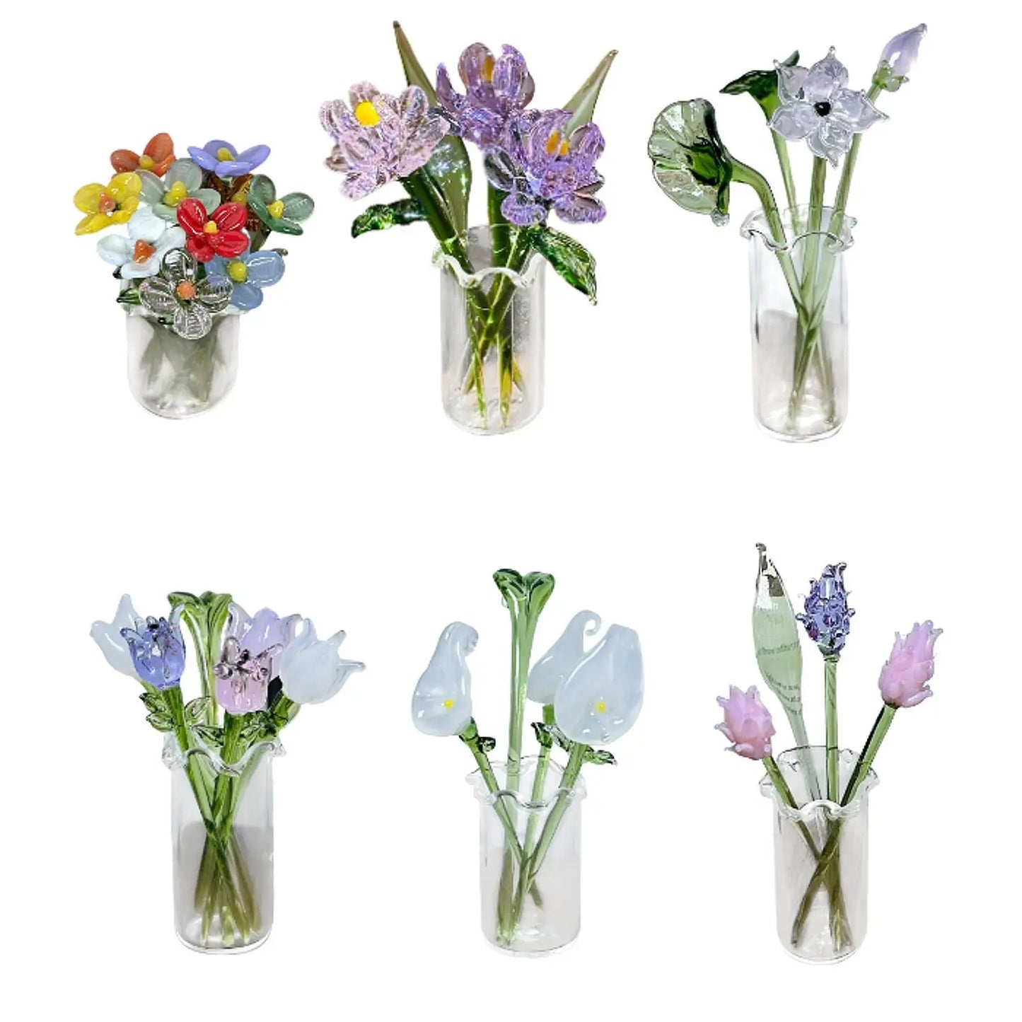 Eternal Glass Flower Bouquet in Vase