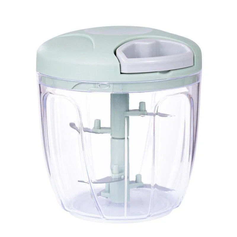 Manual Meat Mincer & Garlic Chopper with Rotating Crusher