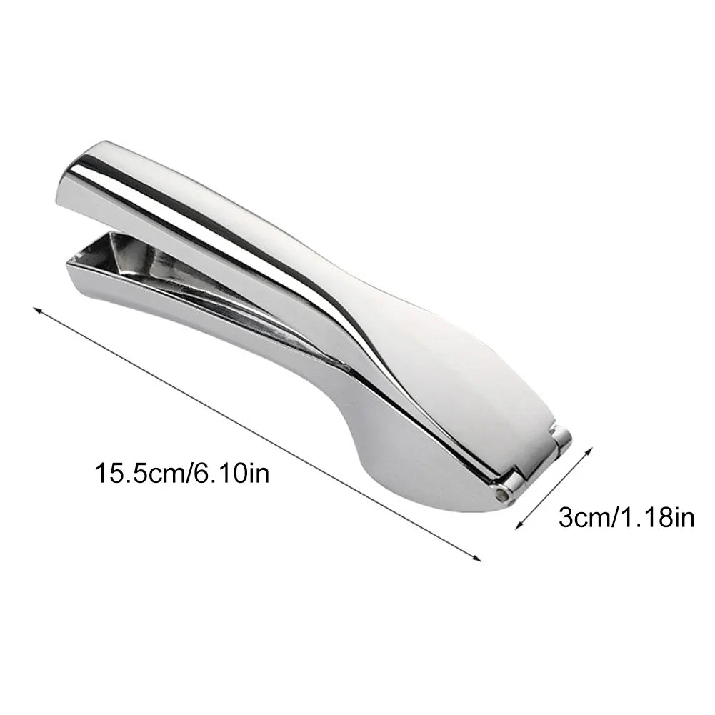 Easy Clean Stainless Steel Garlic Press Crusher