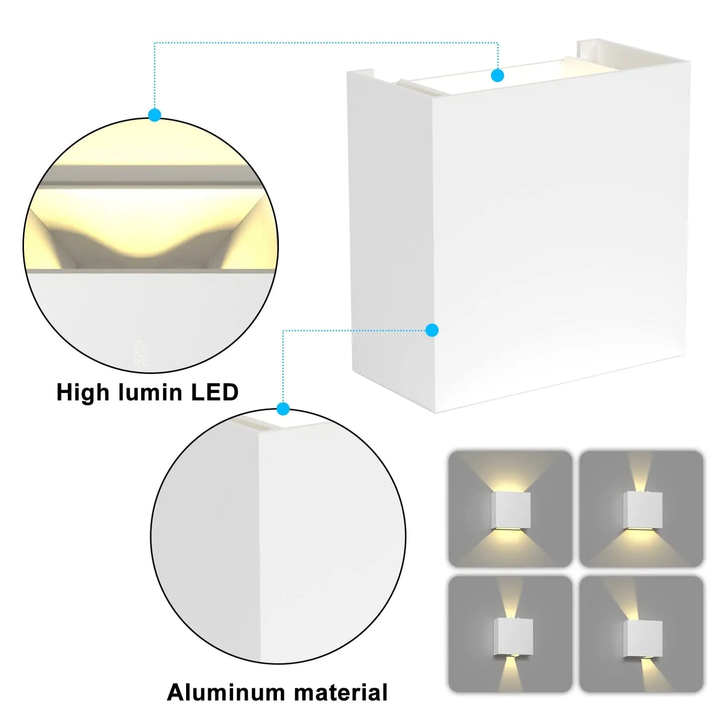 Modern Waterproof LED Wall Sconce Light