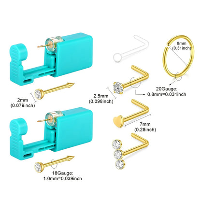 7pcs Nose Piercing Kit