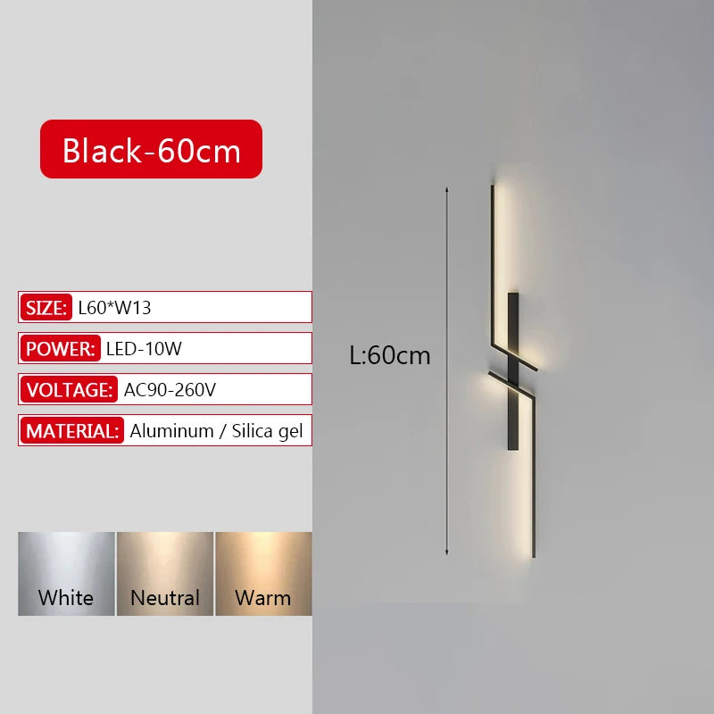 Modern Dimmable LED Bar Wall Lamp